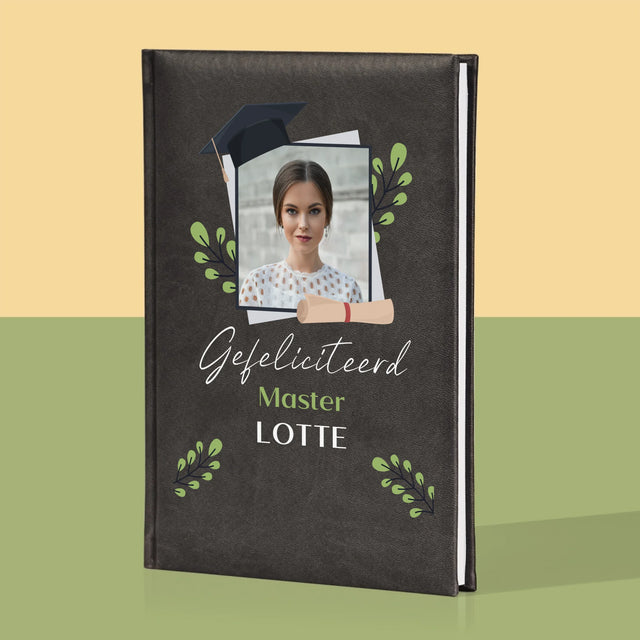 Foto En Handtekening: Gefeliciteerd, Master - Notitieboek