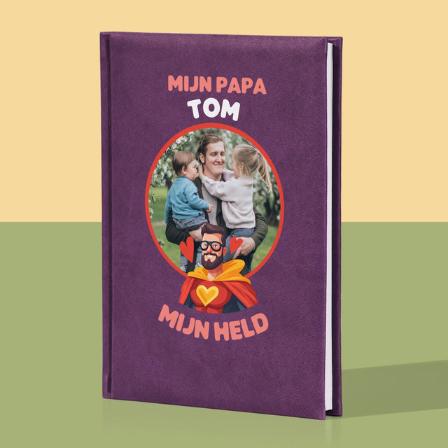 Foto En Handtekening: Papa, Mijn Held - Notitieboek