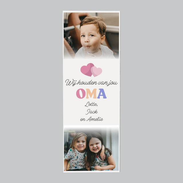 Fotocollage: Wij Houden Van Jou, Oma - Koelkast Magneet