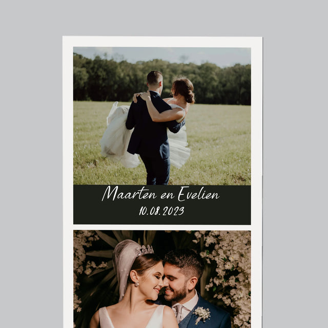 Foto En Handtekening: Trouwfoto - Koelkast Magneet