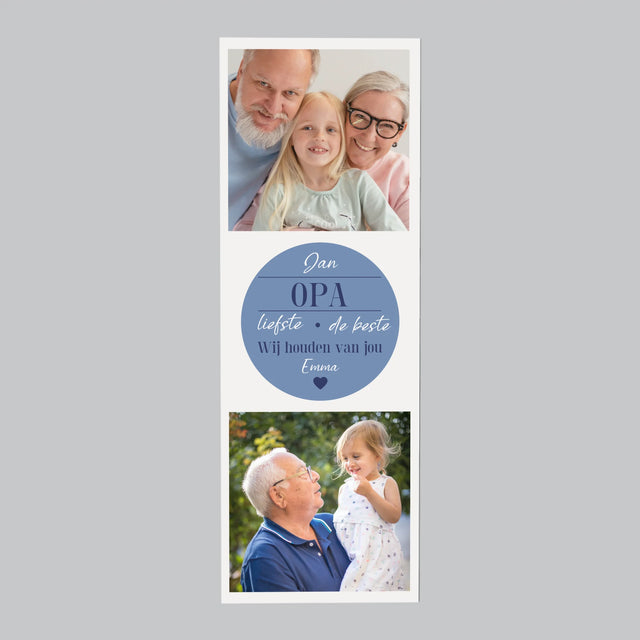 Fotocollage: Lieve Opa - Koelkast Magneet