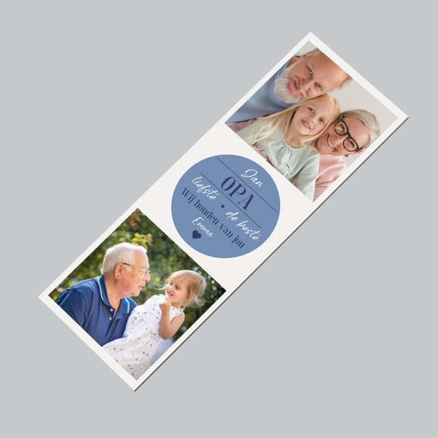 Fotocollage: Lieve Opa - Koelkast Magneet