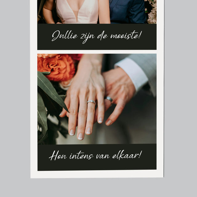 Foto En Handtekening: Trouwfoto - Koelkast Magneet