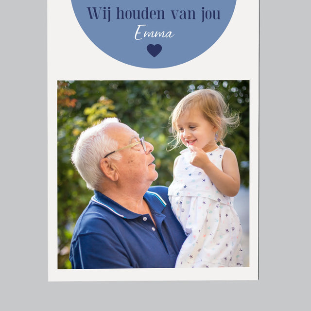 Fotocollage: Lieve Opa - Koelkast Magneet