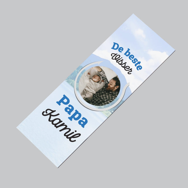 Foto En Handtekening: De Beste Visser Papa - Koelkast Magneet