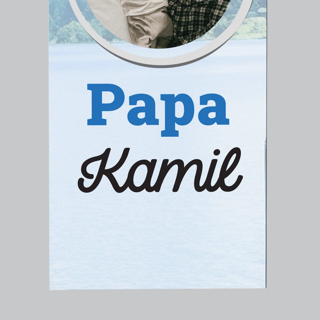 Foto En Handtekening: De Beste Visser Papa - Koelkast Magneet