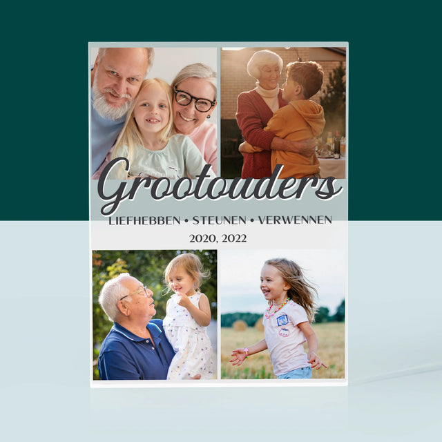 Fotocollage: Liefste Grootouders - Acryl Blok