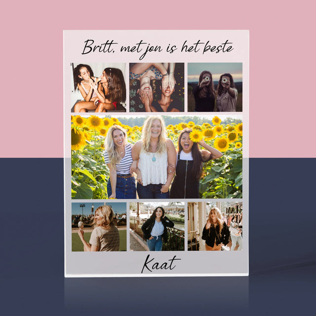 Fotocollage: Beste Vriendin - Acryl Blok
