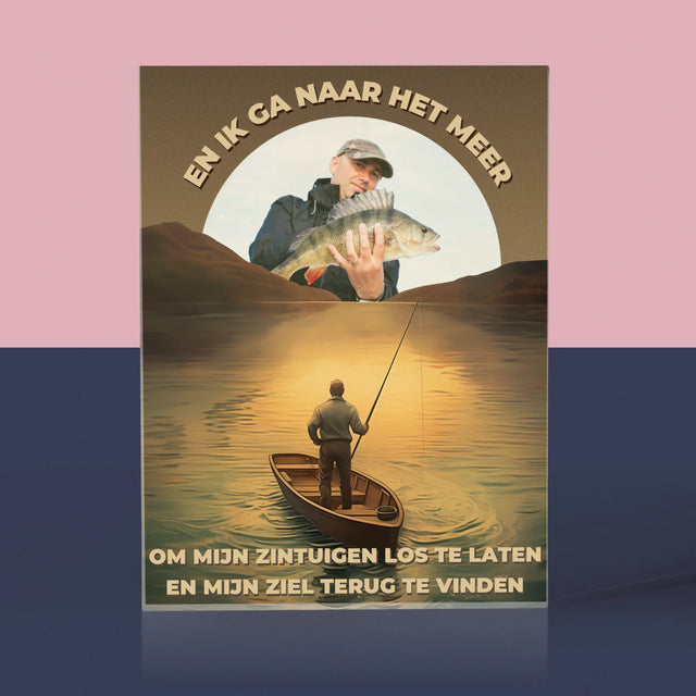 Foto En Handtekening: En Ik Ga Naar Het Meer - Acryl Blok