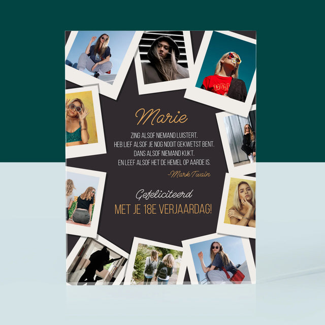 Fotocollage: Verjaardagswensen - Acryl Blok