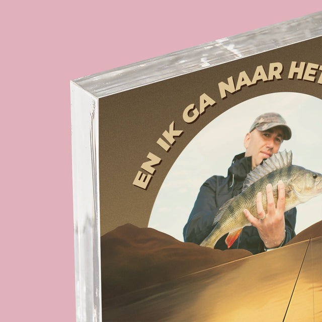 Foto En Handtekening: En Ik Ga Naar Het Meer - Acryl Blok