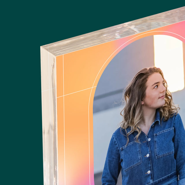 Foto En Handtekening: Verander Niet - Acryl Blok