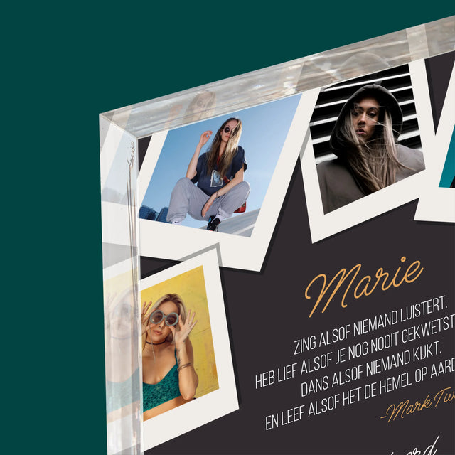 Fotocollage: Verjaardagswensen - Acryl Blok