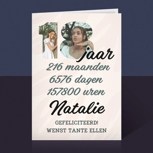 Woord Van Foto'S: 18 Jaar Aftellen - Wenskaart