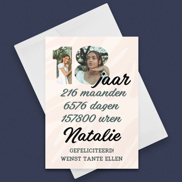 Woord Van Foto'S: 18 Jaar Aftellen - Wenskaart