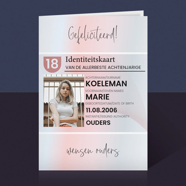 Foto En Handtekening: Identiteitskaart - Wenskaart