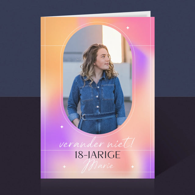 Foto En Handtekening: Verander Niet - Wenskaart