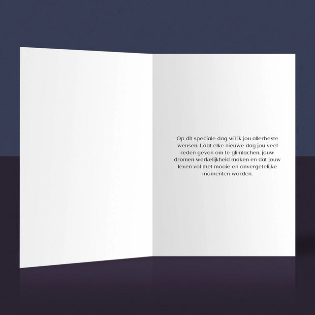 Foto En Handtekening: Verander Niet - Wenskaart