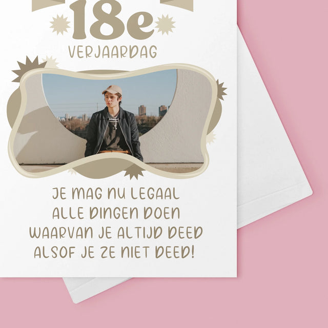 Foto En Handtekening: Legale Verjaardag - Wenskaart