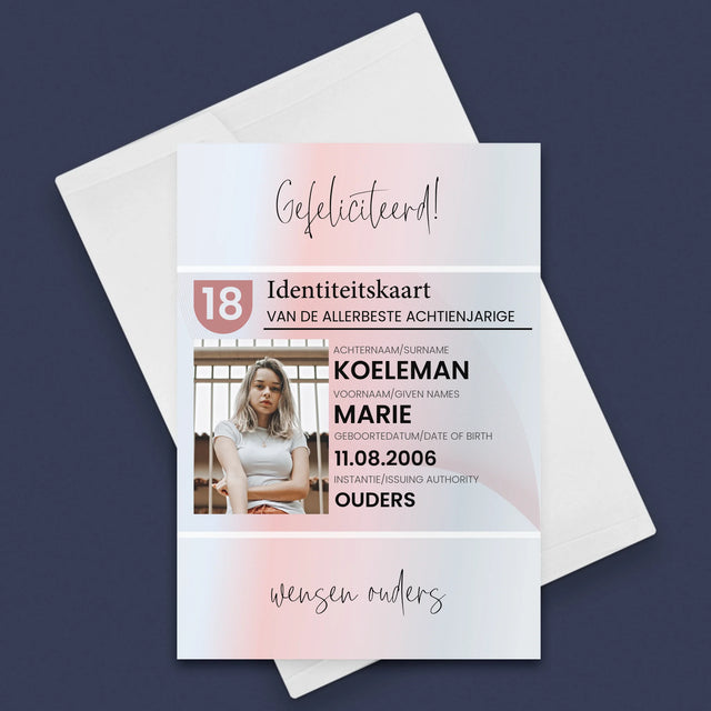 Foto En Handtekening: Identiteitskaart - Wenskaart