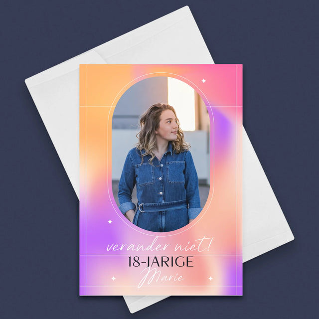 Foto En Handtekening: Verander Niet - Wenskaart