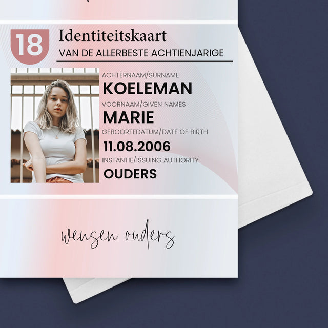 Foto En Handtekening: Identiteitskaart - Wenskaart