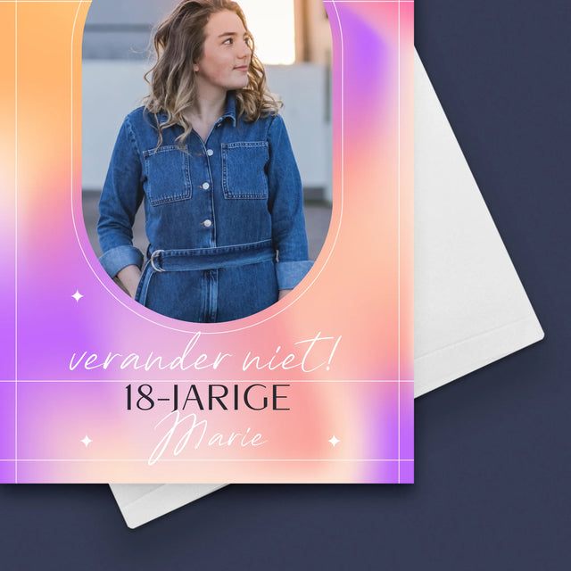 Foto En Handtekening: Verander Niet - Wenskaart