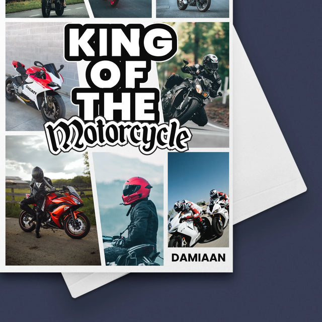 Fotocollage: King Of The Motorcycle - Wenskaart