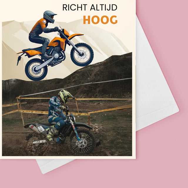 Foto En Handtekening: Richt Altijd Hoog - Wenskaart