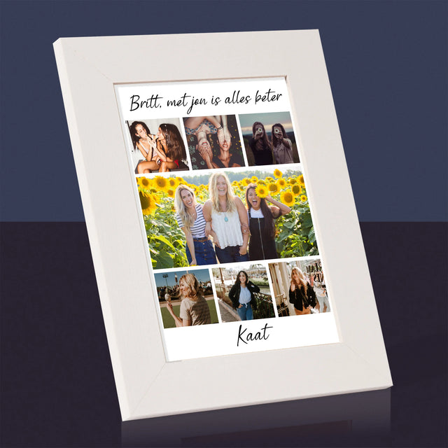 Fotocollage: Beste Vriendin - Fotokader (Horziontaal)