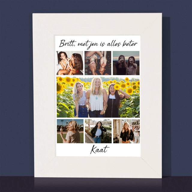 Fotocollage: Beste Vriendin - Fotokader (Horziontaal)