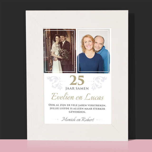 Fotocollage: 25 Jaar Samen - Fotokader (Horziontaal)