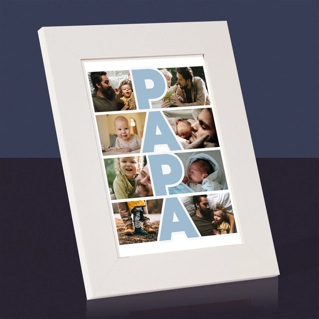 Fotocollage: Tekst Papa - Fotokader (Horziontaal)