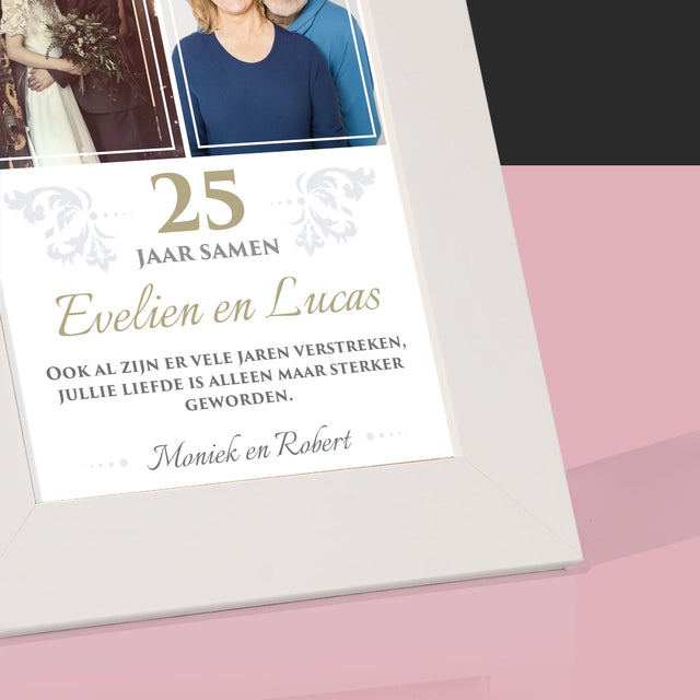 Fotocollage: 25 Jaar Samen - Fotokader (Horziontaal)