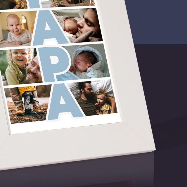 Fotocollage: Tekst Papa - Fotokader (Horziontaal)