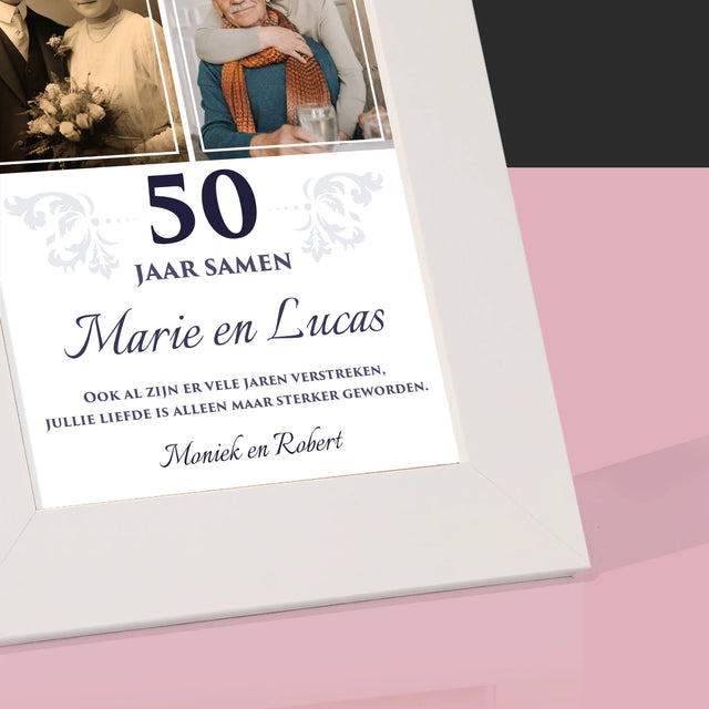 Fotocollage: Jarenlang Samen - Fotokader (Horziontaal)