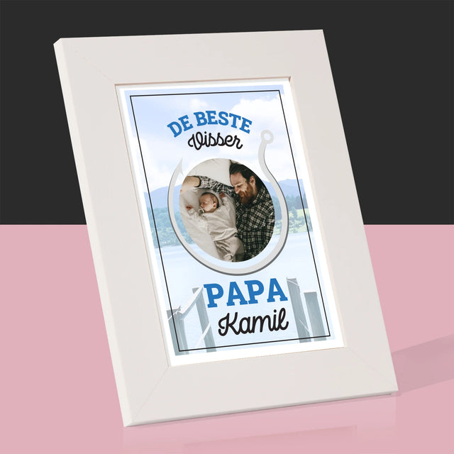 Foto En Handtekening: De Beste Visser Papa - Fotokader (Horziontaal)