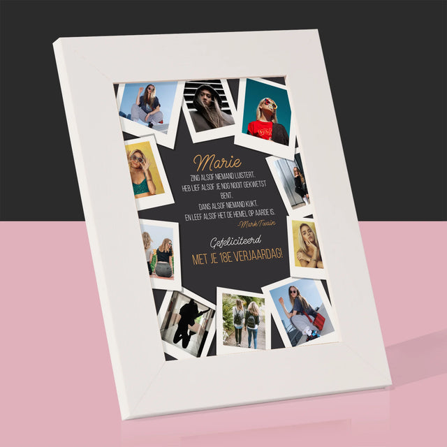 Fotocollage: Verjaardagswensen - Fotokader (Horziontaal)