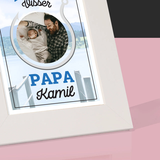 Foto En Handtekening: De Beste Visser Papa - Fotokader (Horziontaal)