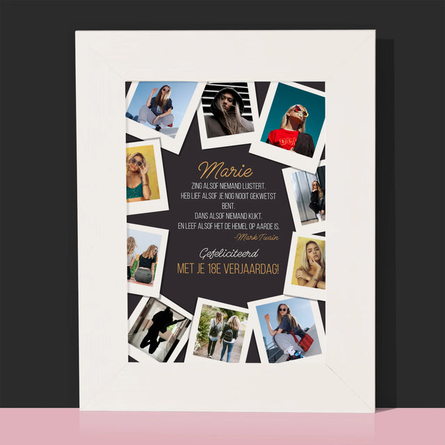 Fotocollage: Verjaardagswensen - Fotokader (Horziontaal)