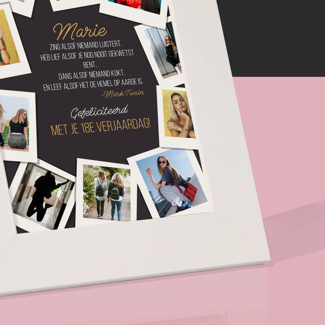 Fotocollage: Verjaardagswensen - Fotokader (Horziontaal)