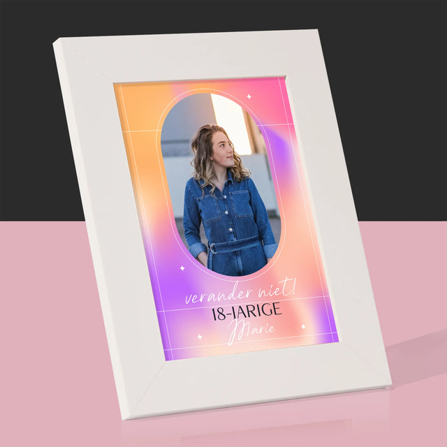 Foto En Handtekening: Verander Niet - Fotokader (Horziontaal)