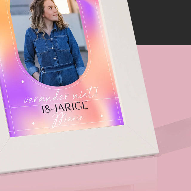 Foto En Handtekening: Verander Niet - Fotokader (Horziontaal)