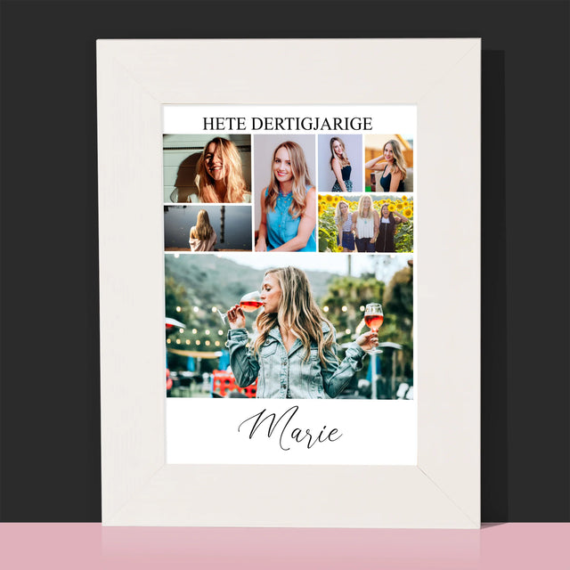 Fotocollage: Hete Dertigjarige - Fotokader (Horziontaal)