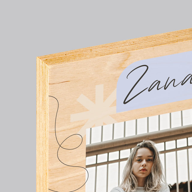 Foto En Handtekening: De Beste 18-Jarige - Afdruk Op Hout (Verticaal)