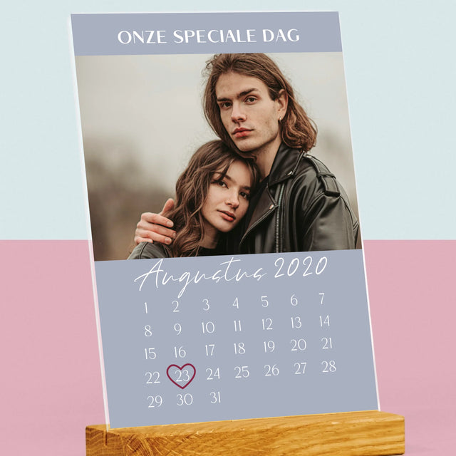 Foto En Handtekening: Onze Speciale Dag - Afdruk Op Acrylglas (Verticaal)