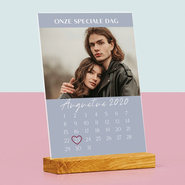 Foto En Handtekening: Onze Speciale Dag - Afdruk Op Acrylglas (Verticaal)