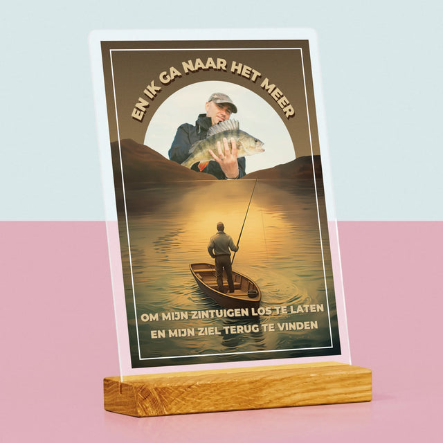 Foto En Handtekening: En Ik Ga Naar Het Meer - Afdruk Op Acrylglas (Verticaal)