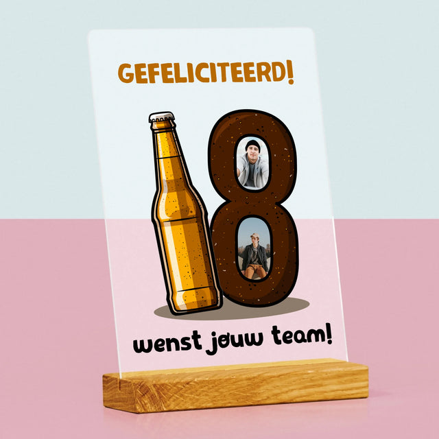 Fotocollage: 18 Pintje - Afdruk Op Acrylglas (Verticaal)