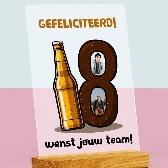 Fotocollage: 18 Pintje - Afdruk Op Acrylglas (Verticaal)